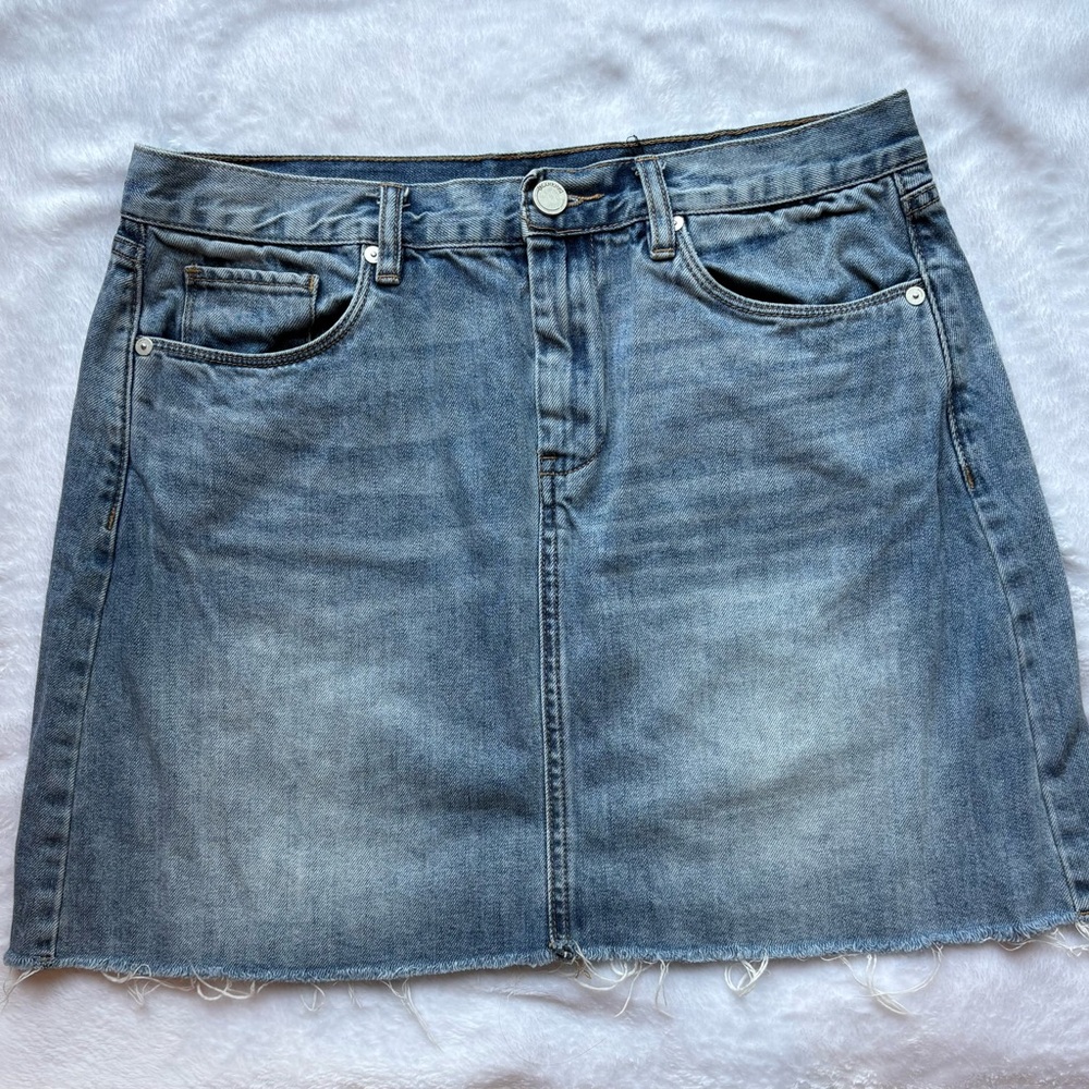 Blank NYC Faded Blue Mini Skirt